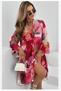 Kira Boho Oversized Abstract Tunic Dress Onesize