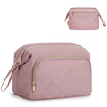 Large Makeup Bag Quilted Cosmetic Organiser – Pink