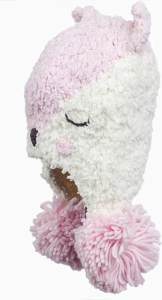 Girls Babaluno Pink Soft Fur Hat 0/12 or 12/24 months