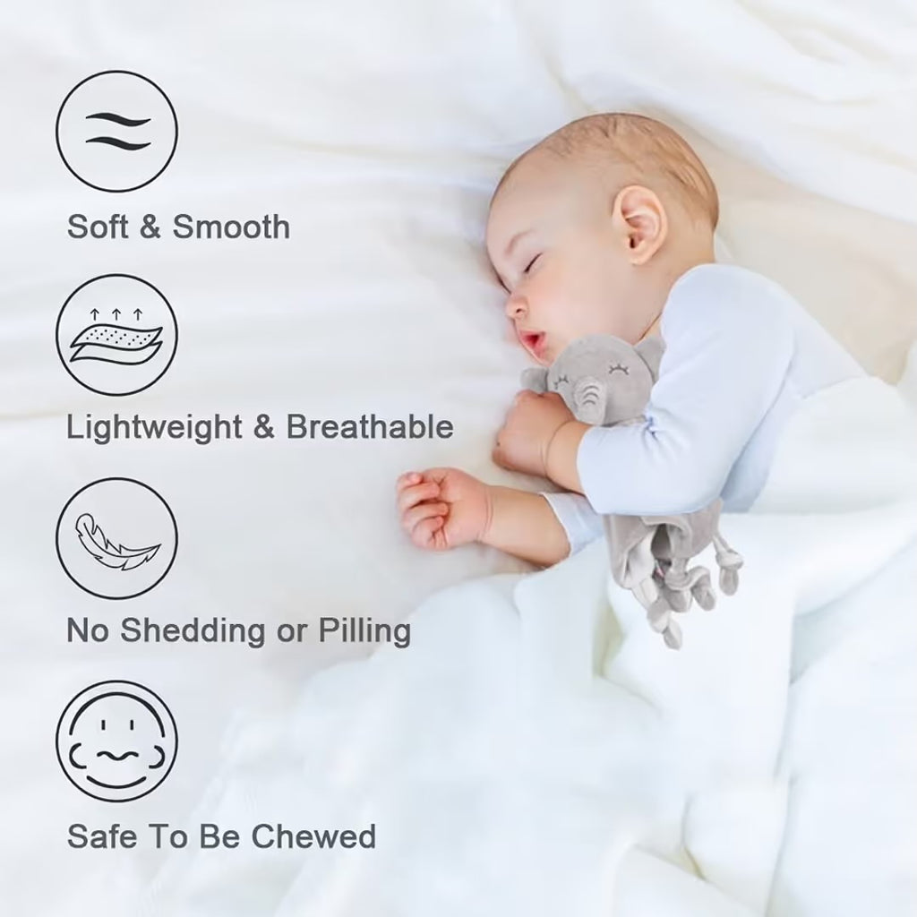 Vicloon Baby Comforter Blanket Soft Cuddle Toy for Infants – Elephant