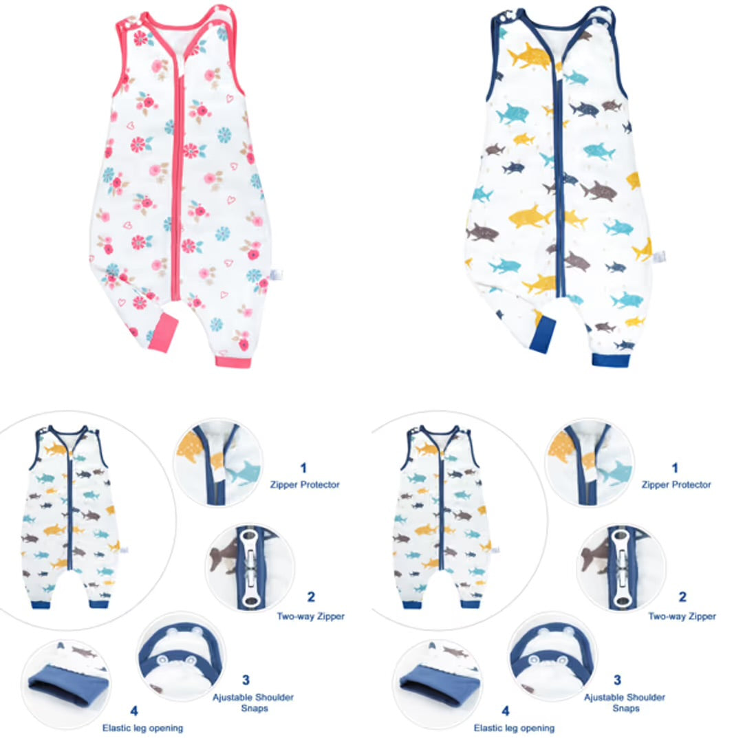 Summer 0.5 tog infant sleep bag 2 sizes - Bamboo material