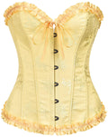 Ladies Corset Overbust Lace Up Bustier Lingerie XS