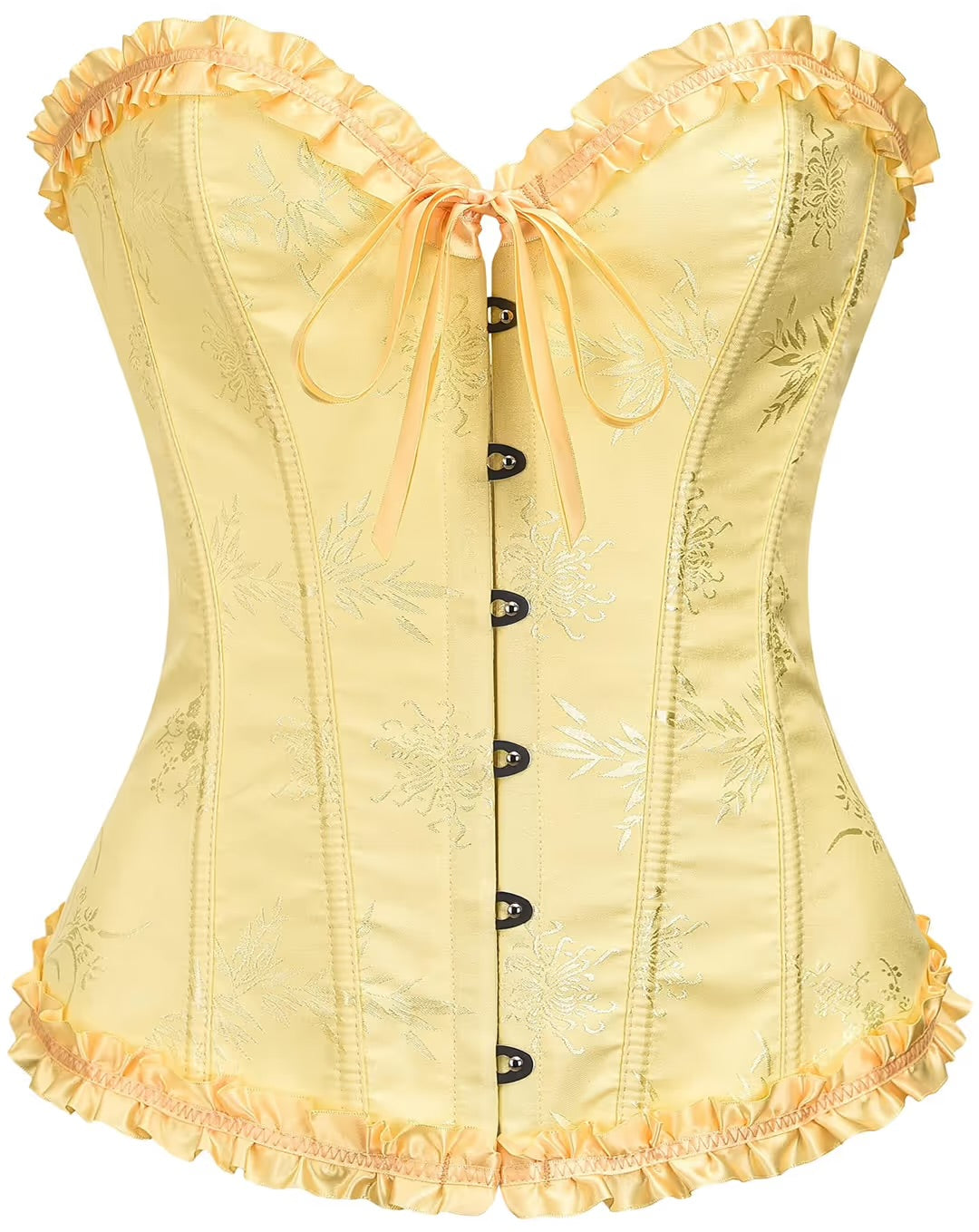 Ladies Corset Overbust Lace Up Bustier Lingerie XS