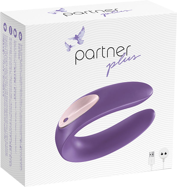 Satisfyer Partner Plus for Couples Sex Toy - Dual Motors - Magnetic USB Charger