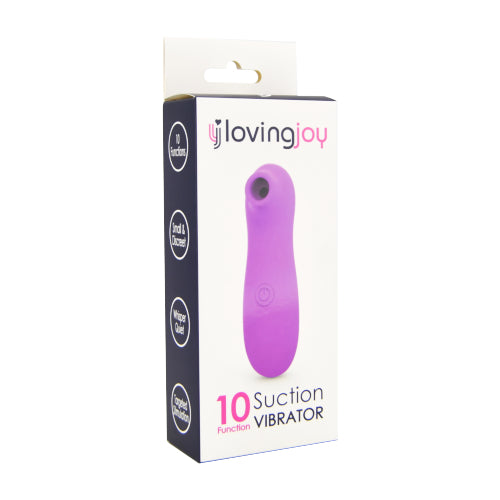 Loving Joy 10 Function Clitoral Suction Vibrator Purple - Small & Discreet