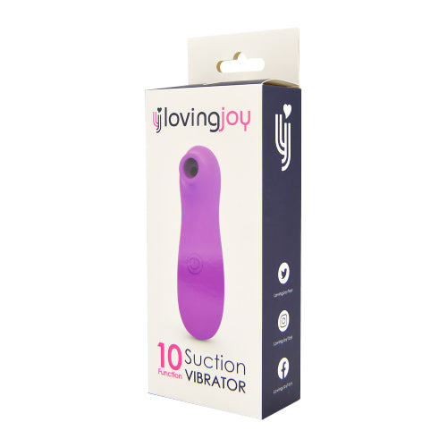 Loving Joy 10 Function Clitoral Suction Vibrator Purple - Small & Discreet