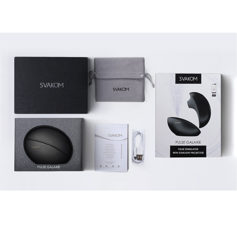 Svakom Galaxie Suction Vibrator with Mood Projector Midnight Black App Operated