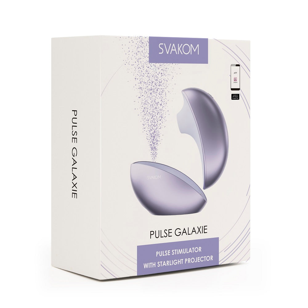 Svakom Galaxie Suction Vibrator with Mood Projector Metallic Lilac App Operated