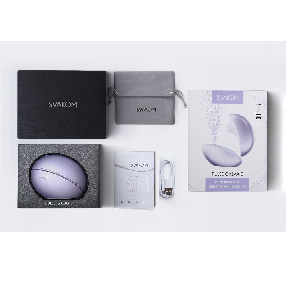 Svakom Galaxie Suction Vibrator with Mood Projector Metallic Lilac App Operated