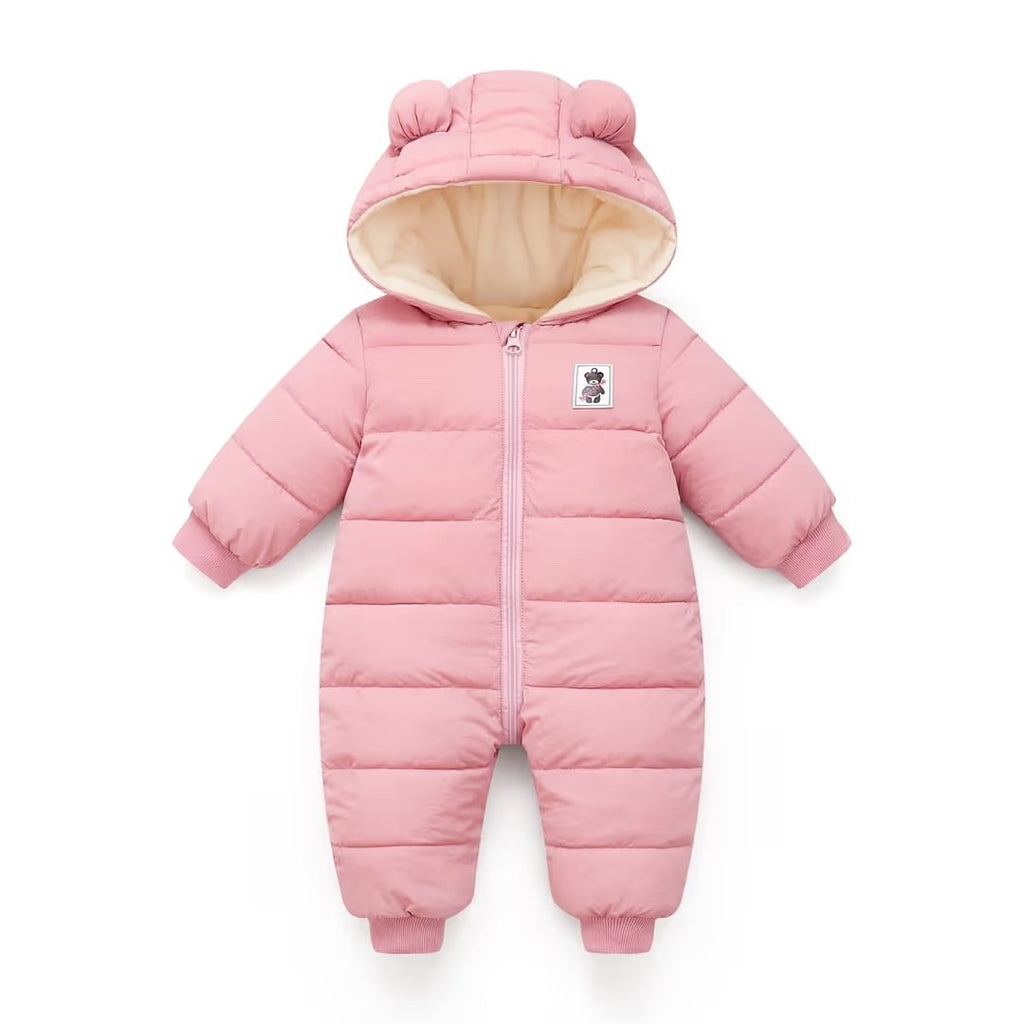 Baby Winter Snowsuit Hooded Warm Romper Insulated Jumpsuit - 9-12 Months
