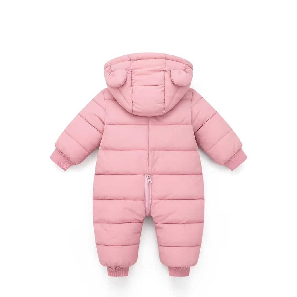 Baby Winter Snowsuit Hooded Warm Romper Insulated Jumpsuit - 9-12 Months