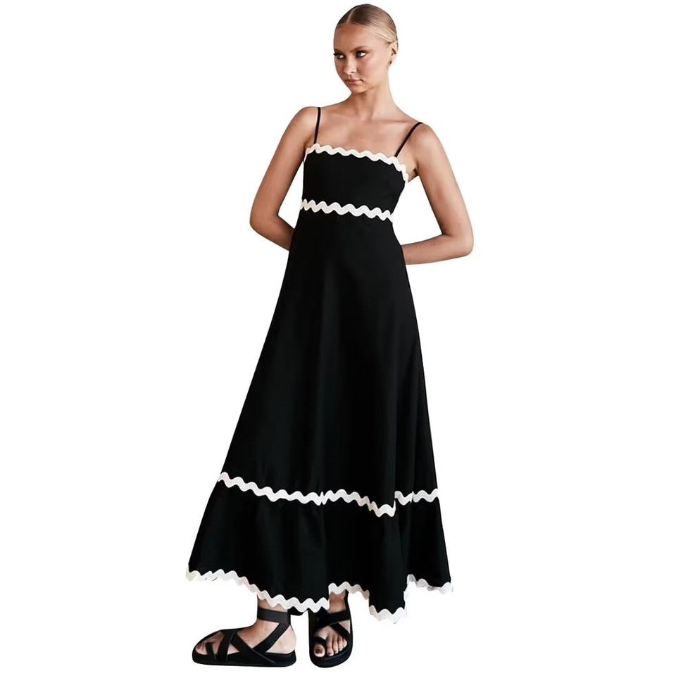 Obeeii Ric Rac Boho Summer Dress