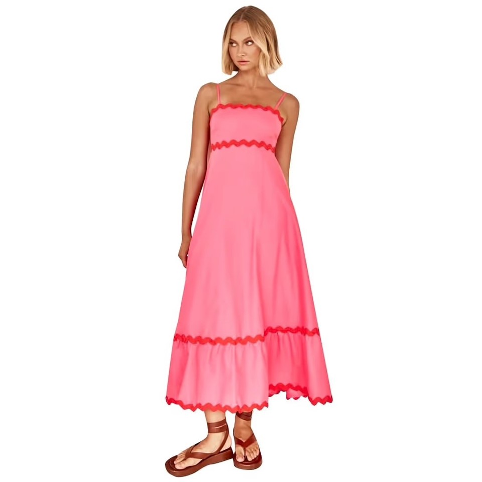 Obeeii Ric Rac Boho Summer Dress